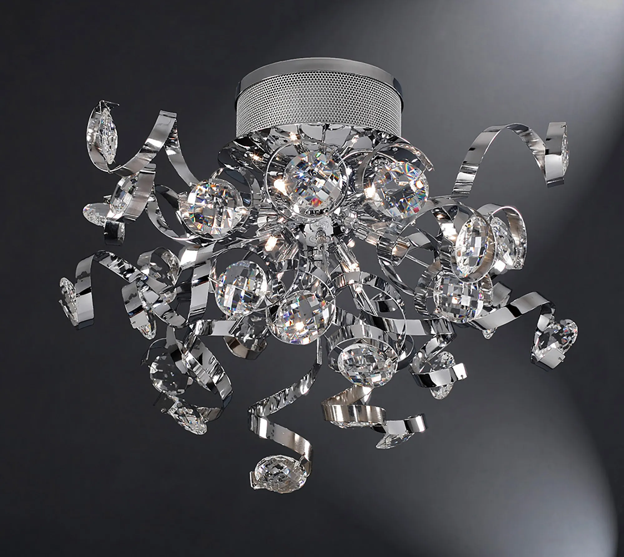 Kurlz Crystal Ceiling Lights Diyas Flush Crystal Fittings